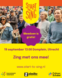 Kick-off event Start-to-Sing 19 september!